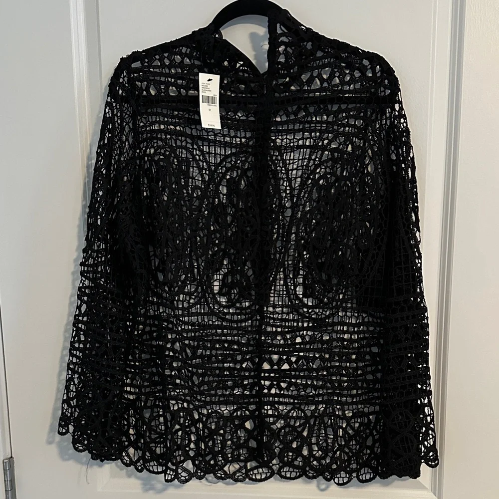Lane Bryant Black Lace Blouse - Picture 3 of 9